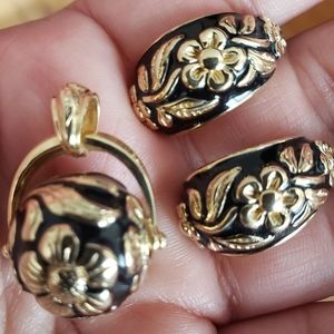 14k earring pendant set